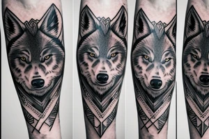 Three young wolves arm tattoo tattoo idea