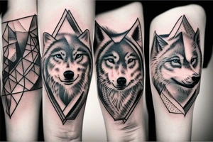 Three young wolves arm tattoo tattoo idea