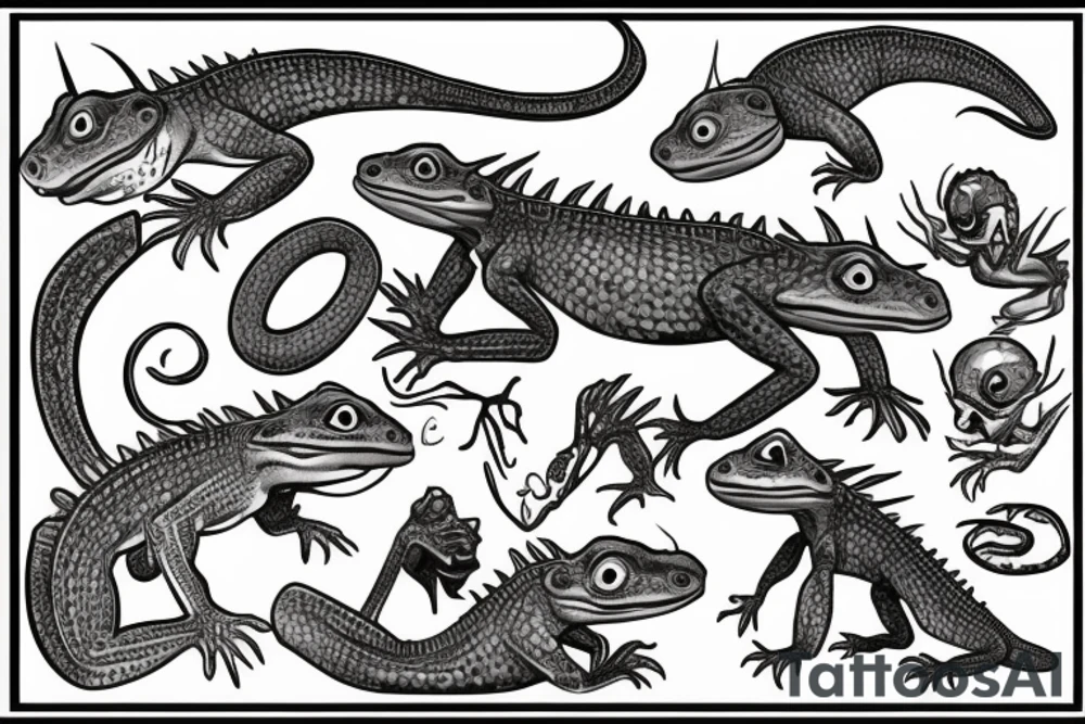 lizard that looks like a goblin tattoo idea