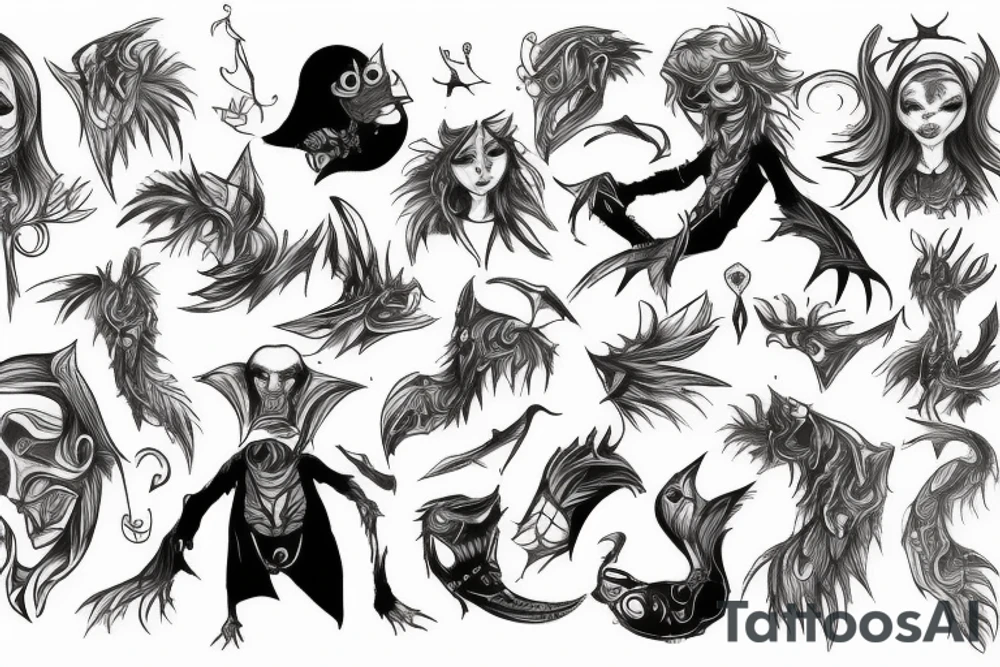 goblin human tattoo idea