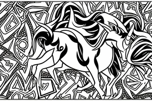 Unicorn angry with suit and ty tattoo idea