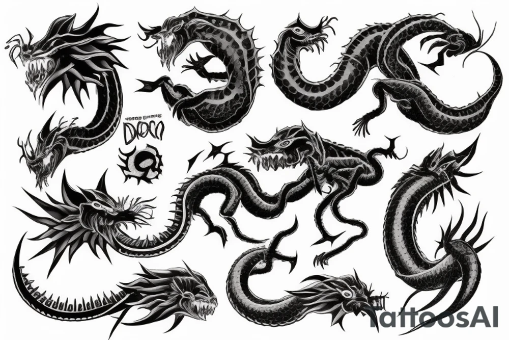 ouroboros demon tattoo idea