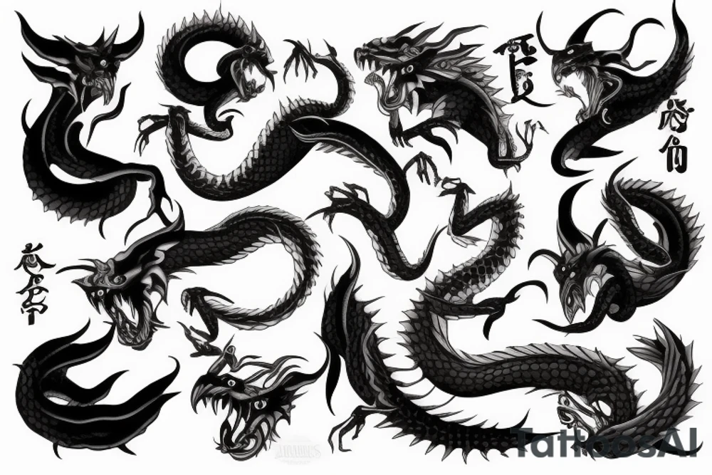 ouroboros demon tattoo idea