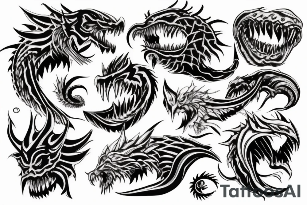 ouroboros demon tattoo idea