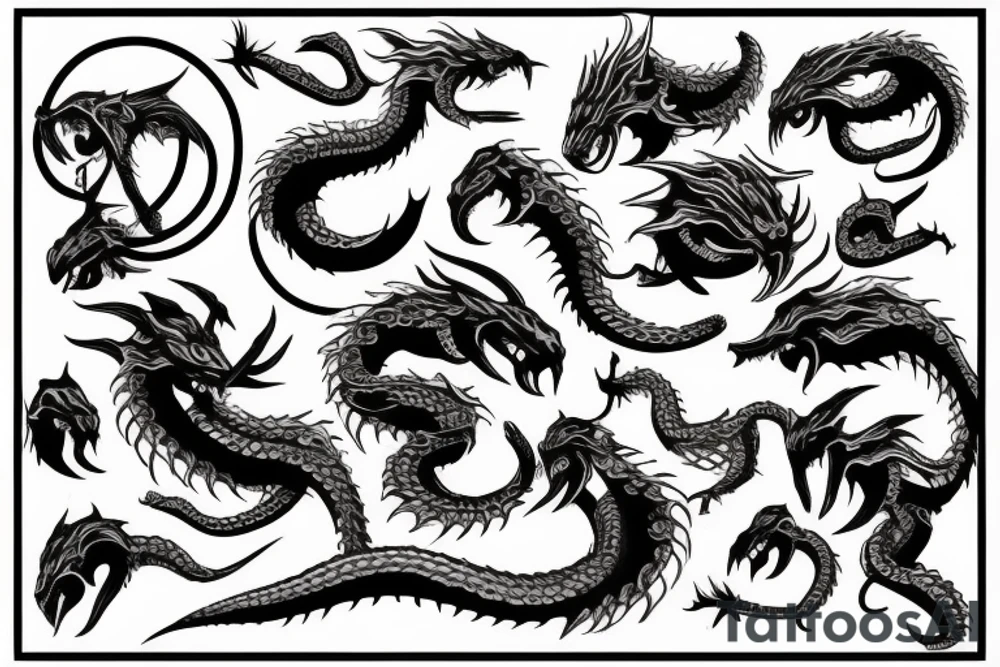 ouroboros demon tattoo idea