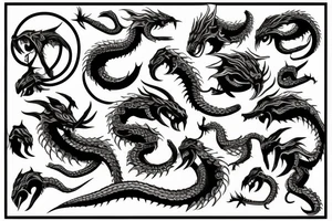 ouroboros demon tattoo idea