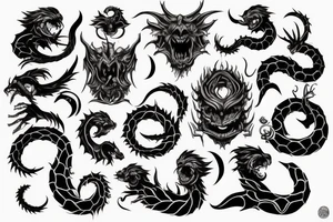 ouroboros demon tattoo idea