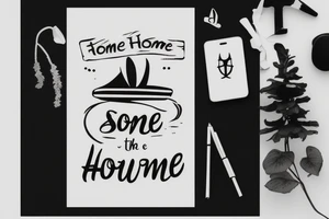 Symbol of home, travel. With the text "sans peur" tattoo idea