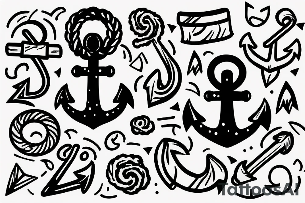 Anchor made with semicolon tattoo idea
