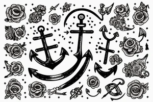 Anchor made with semicolon tattoo idea
