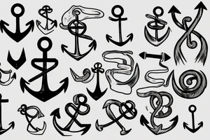 Semicolon forming an anchor tattoo idea