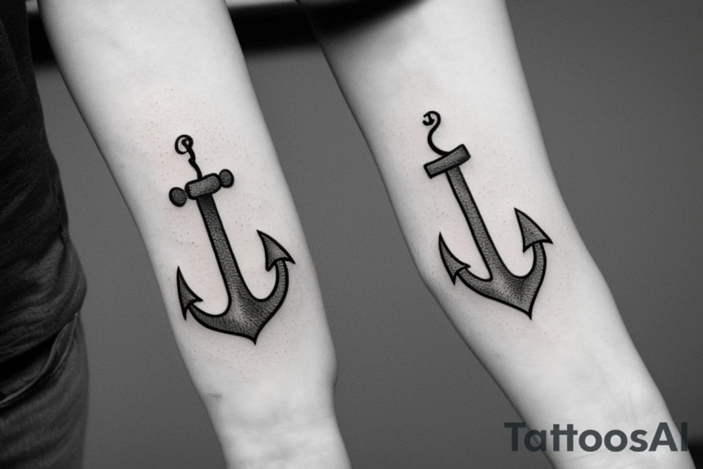 Semicolon forming an anchor tattoo idea