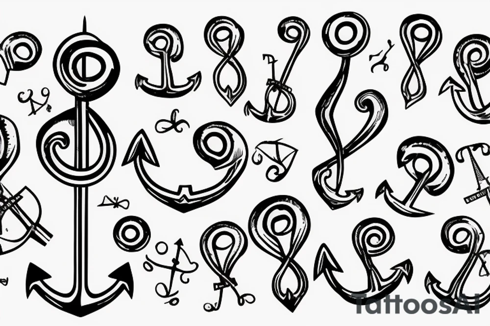 Semicolon anchor tattoo idea