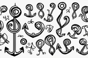 Semicolon anchor tattoo idea