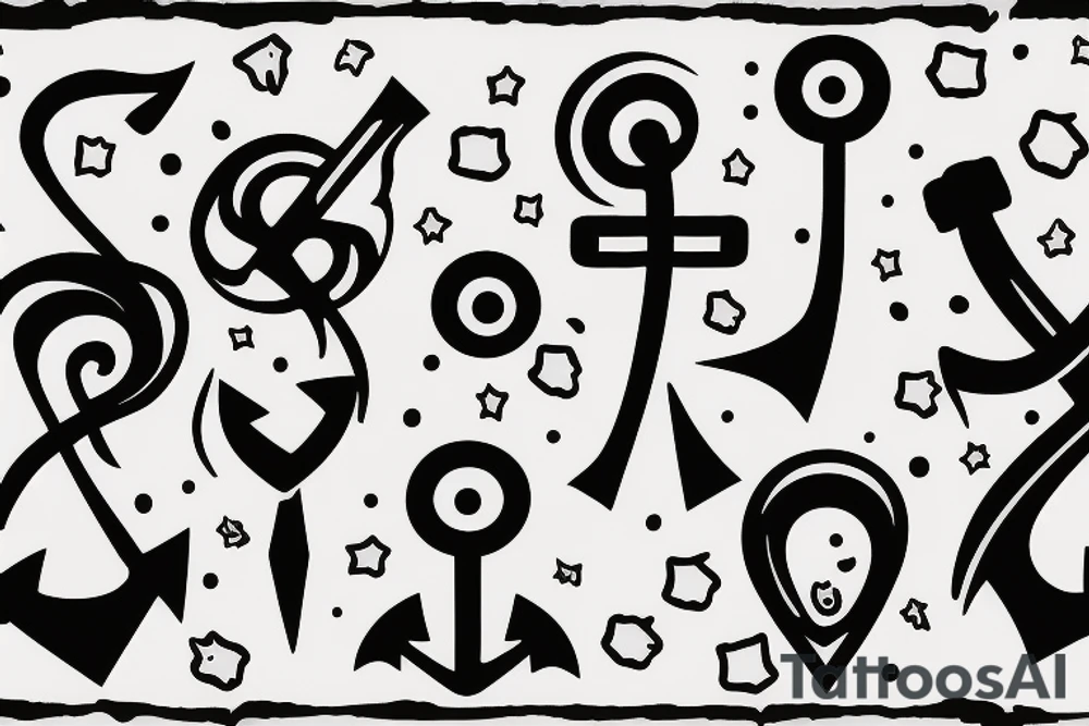 Semicolon anchor tattoo idea