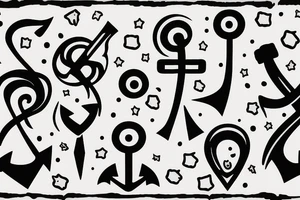 Semicolon anchor tattoo idea