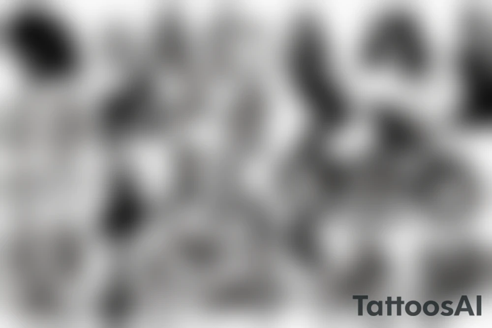 Goth pinup biker girl tattoo idea
