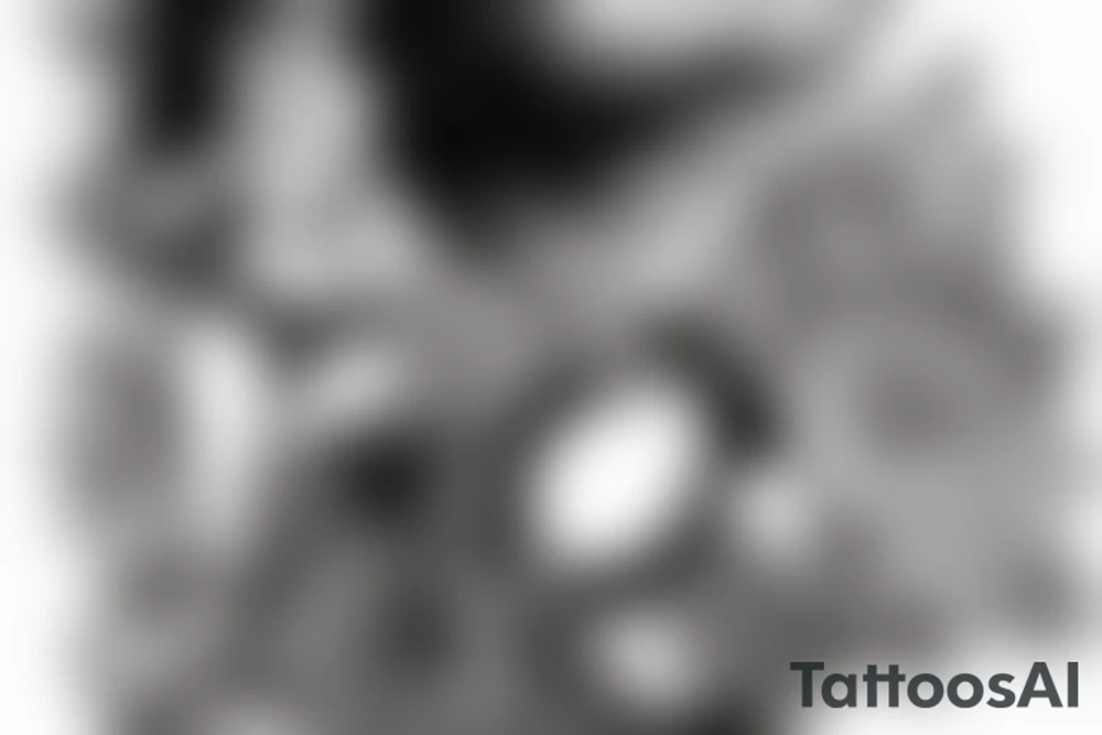 Goth pinup biker girl tattoo idea