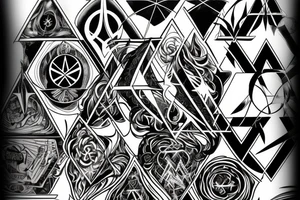 Phoenix with deathly hallows symbol tattoo idea