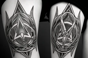 Phoenix with deathly hallows symbol tattoo idea