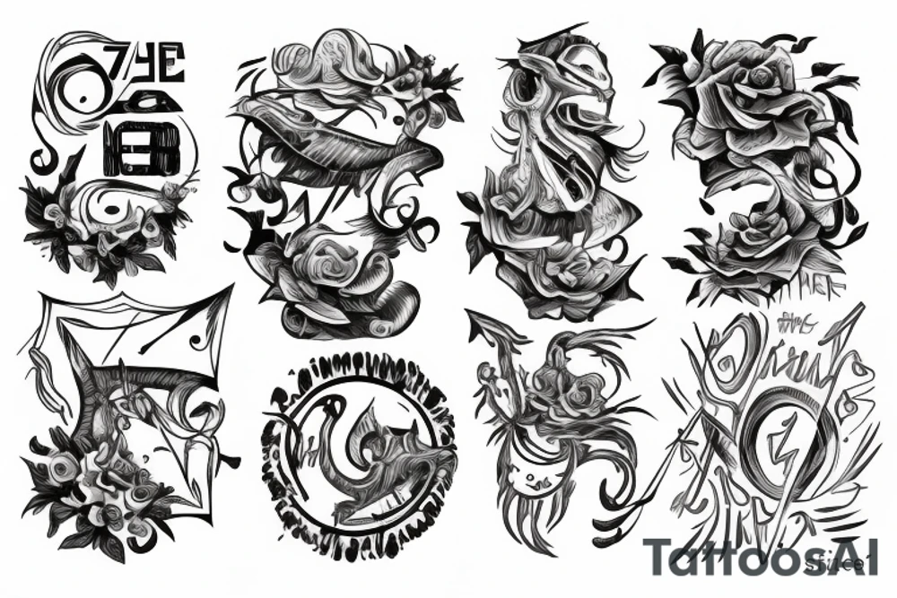 Ratio of the name Azeric tattoo idea