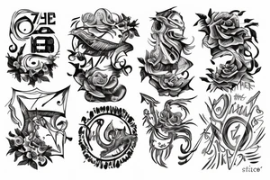 Ratio of the name Azeric tattoo idea