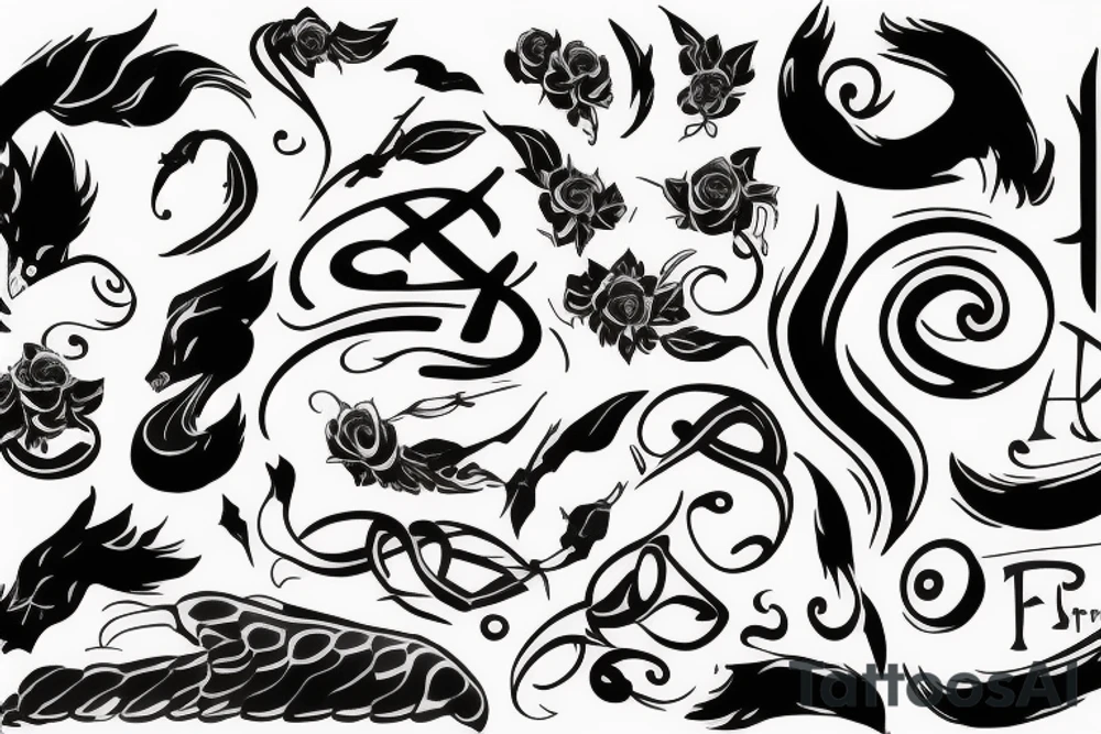 Ratio of the name Azeric tattoo idea