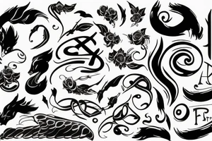 Ratio of the name Azeric tattoo idea