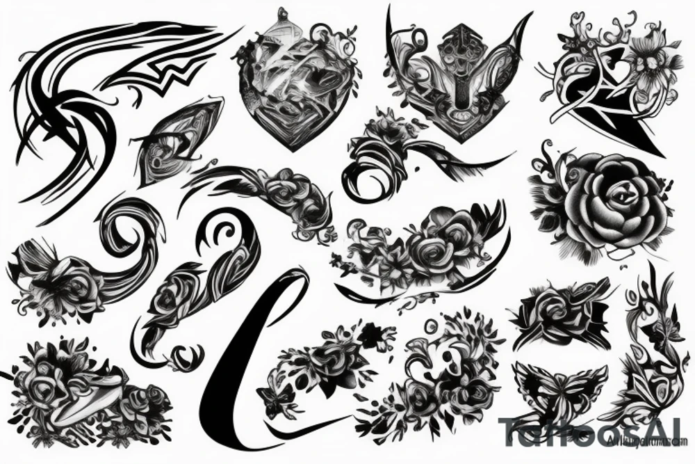 Tattoo of the name Azeric tattoo idea