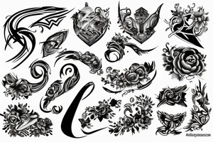 Tattoo of the name Azeric tattoo idea