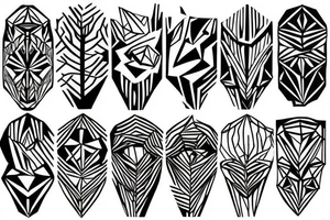 A half geometric half biological looking tree tattoo idea