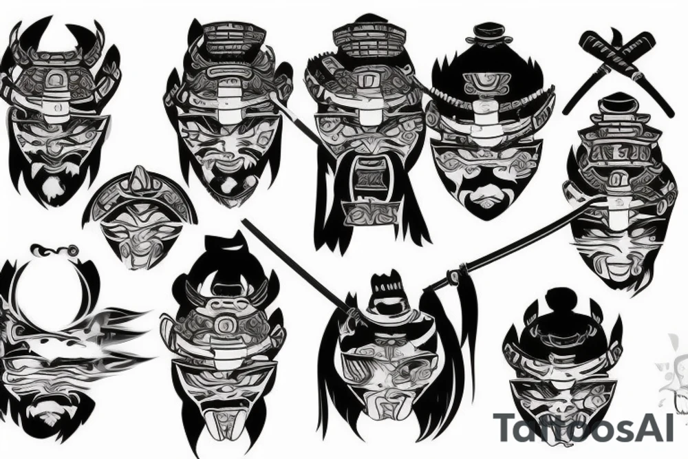back samurai tattoo idea