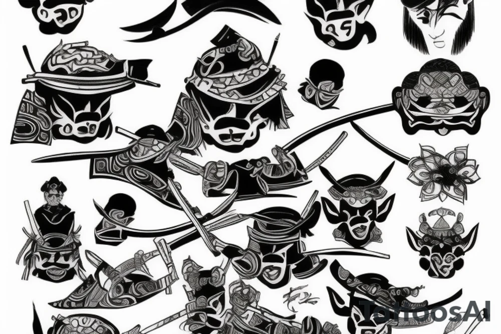 back samurai tattoo idea
