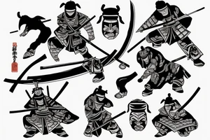 samurai with katana tattoo idea