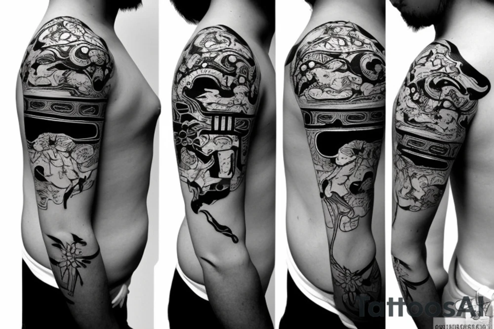 samurai with katana tattoo idea