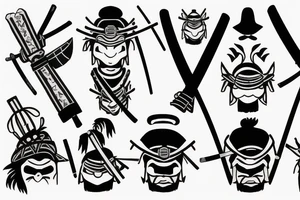 samurai with katana tattoo idea