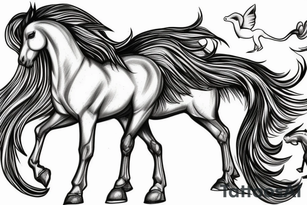 Pegasus horse, cloud tattoo idea
