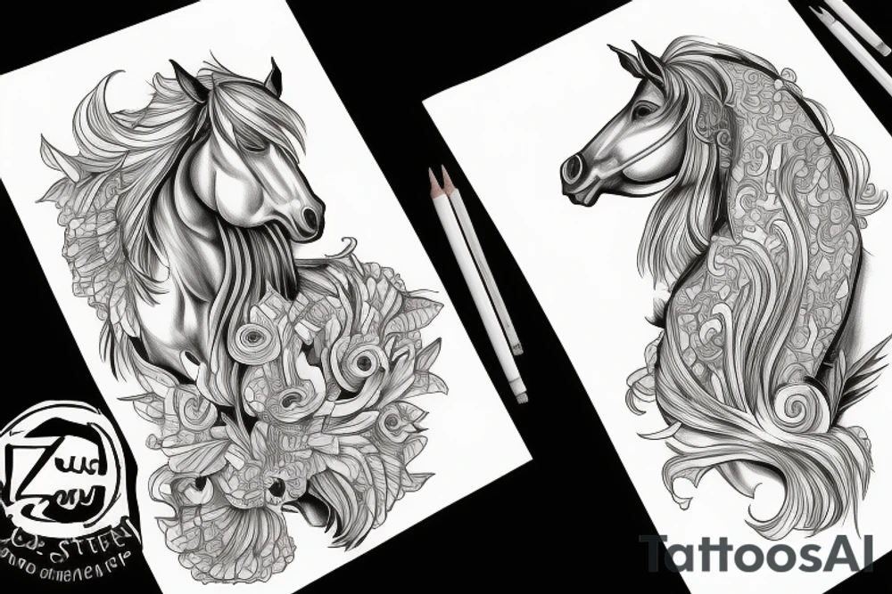ZUES and horse tattoo idea