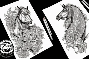 ZUES and horse tattoo idea