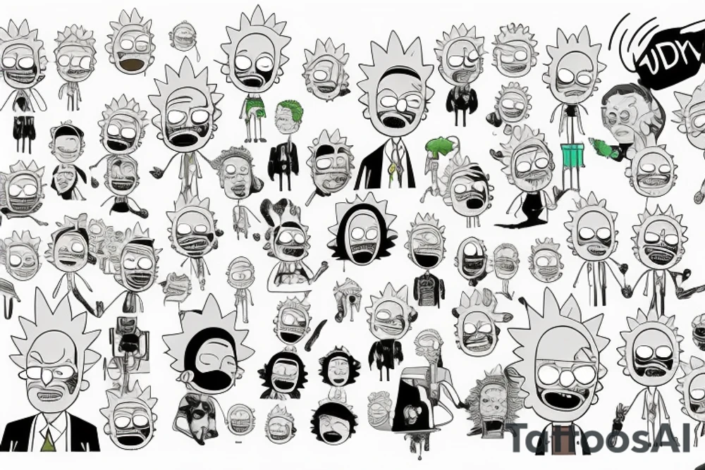 Rick qnd morty tattoo idea