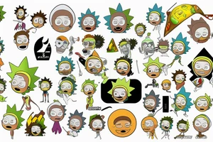 Rick qnd morty tattoo idea
