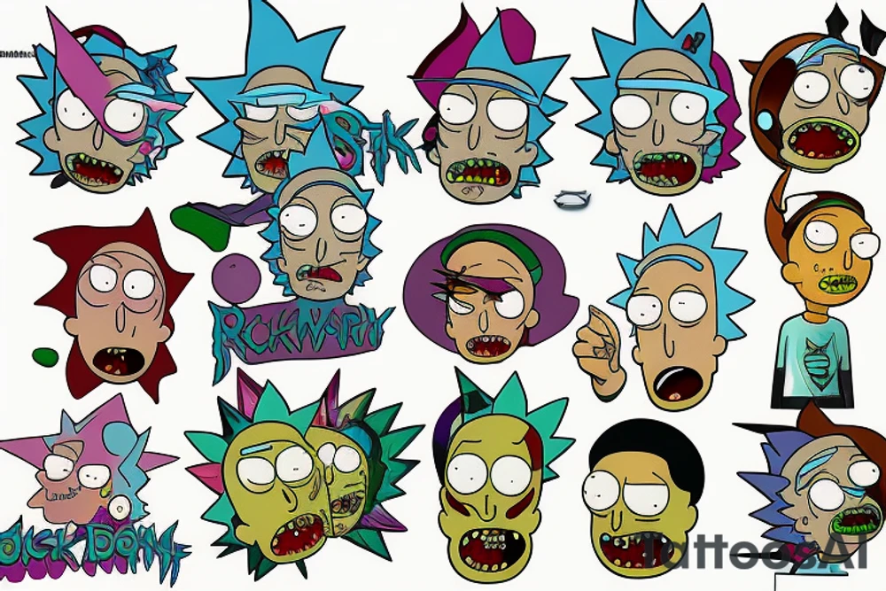 Rick and morty tattoo idea