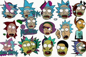 Rick and morty tattoo idea