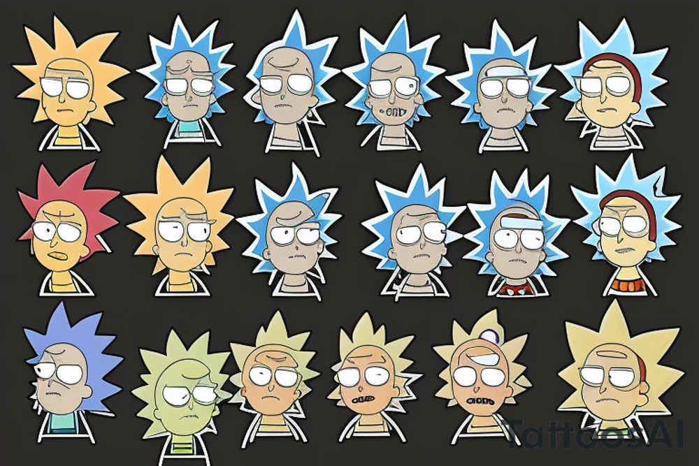Rick and morty tattoo idea