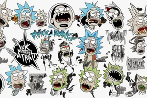 Rick and morty fight god tattoo idea