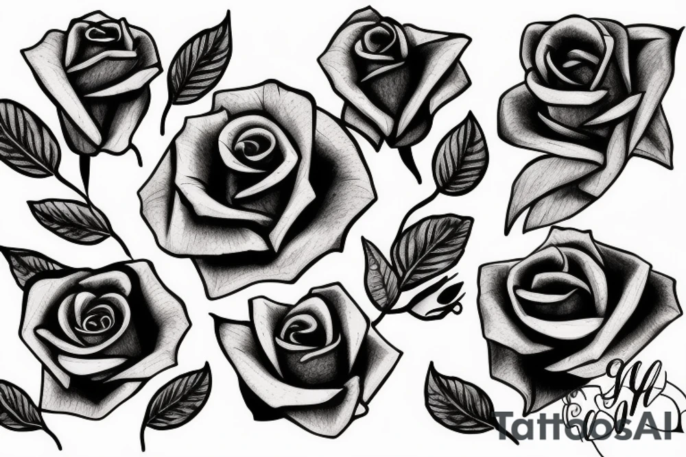 rose in a hand tattoo idea