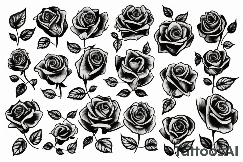 hand holding a rose tattoo idea