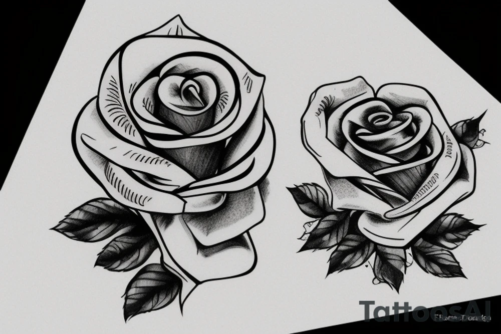hand holding a rose tattoo idea