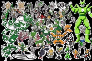 Green power ranger with dragon ball z with Pokémon with marvel characters with Norse mythology tattoo idea