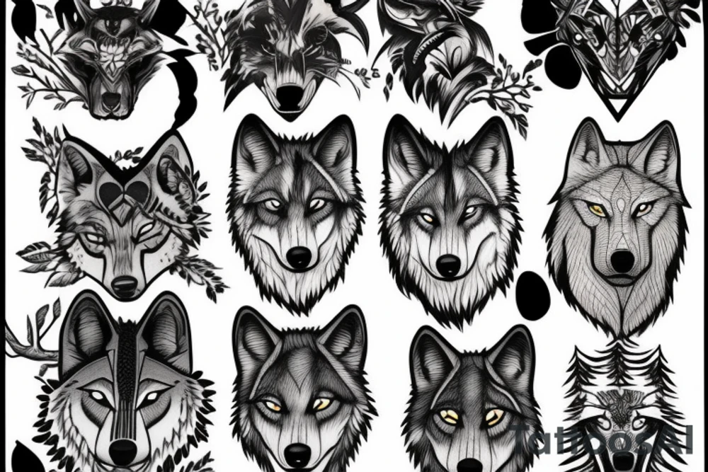 Wolf hunter tattoo idea